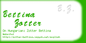 bettina zotter business card